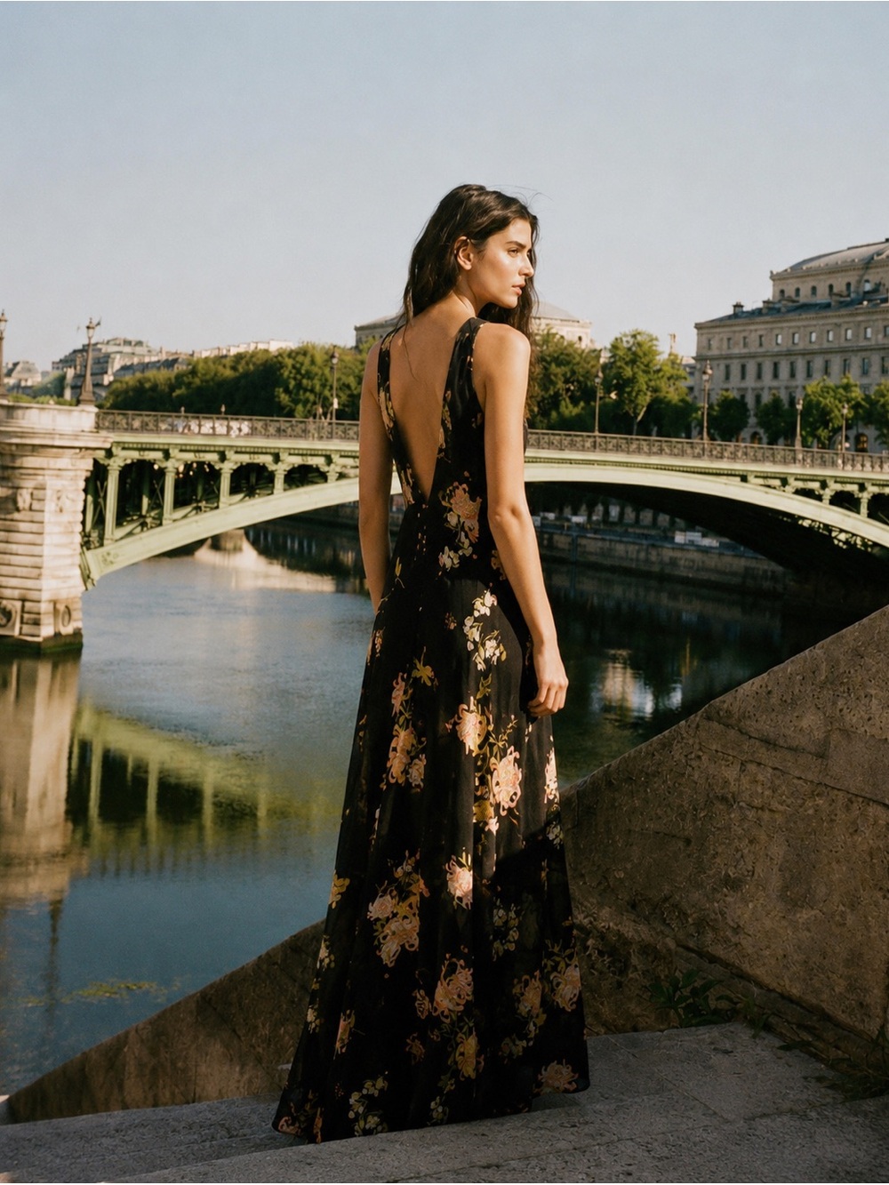 ZARA ZW COLLECTION FLORAL PRINT DRESS